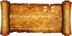Pásztor Dezideráta névjegykártya