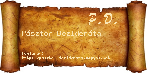 Pásztor Dezideráta névjegykártya