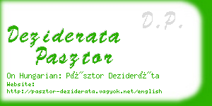 deziderata pasztor business card